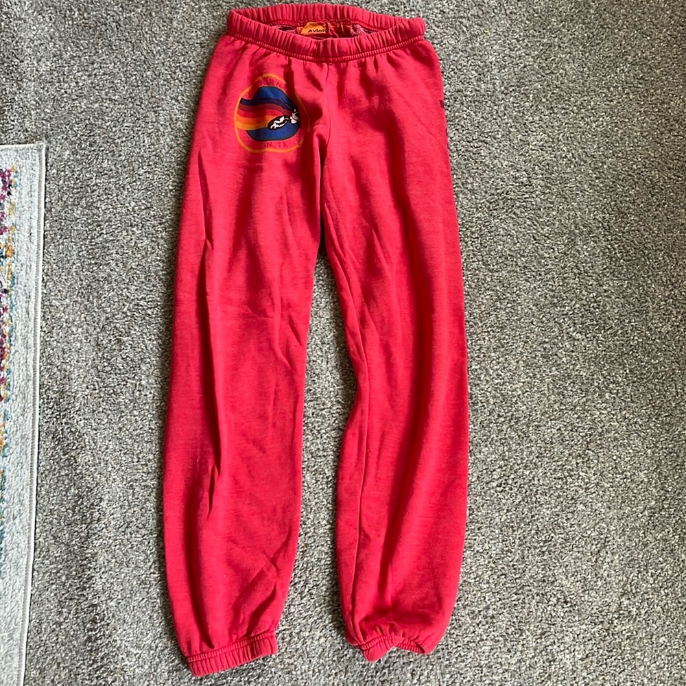 Aviator Nation Sweatpants - Size Small - red, Austin aviator nation sweatpants